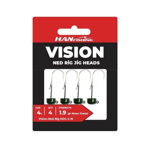 Hanfish Vision Ned Rig Moss Green Jighead