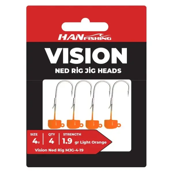 Hanfish Vision Ned Rig Light Orange Jighead