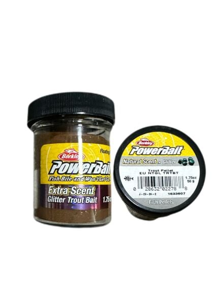 Berkley PowerBait Extra Scent Glitter Palet Yemli Kahverengi Alabalık Hamuru