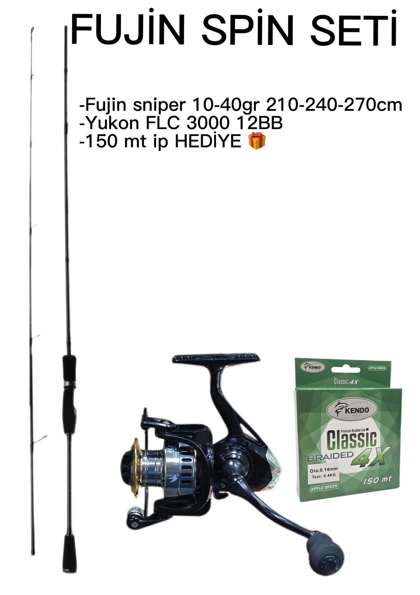 FUJİN SNİPER SPİN SETİ İP HEDİYE