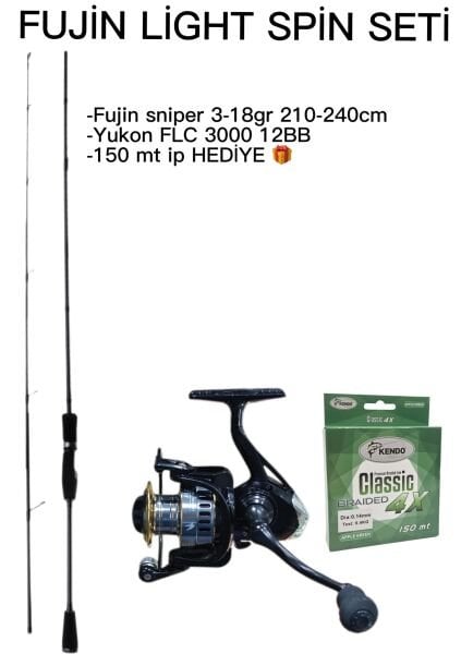 FUJİN LİGHT SPİN SETİ İP HEDİYELİ
