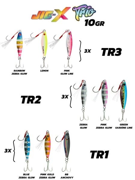 Fujin Jig-X Trio 3lü Micro Jig 10gr