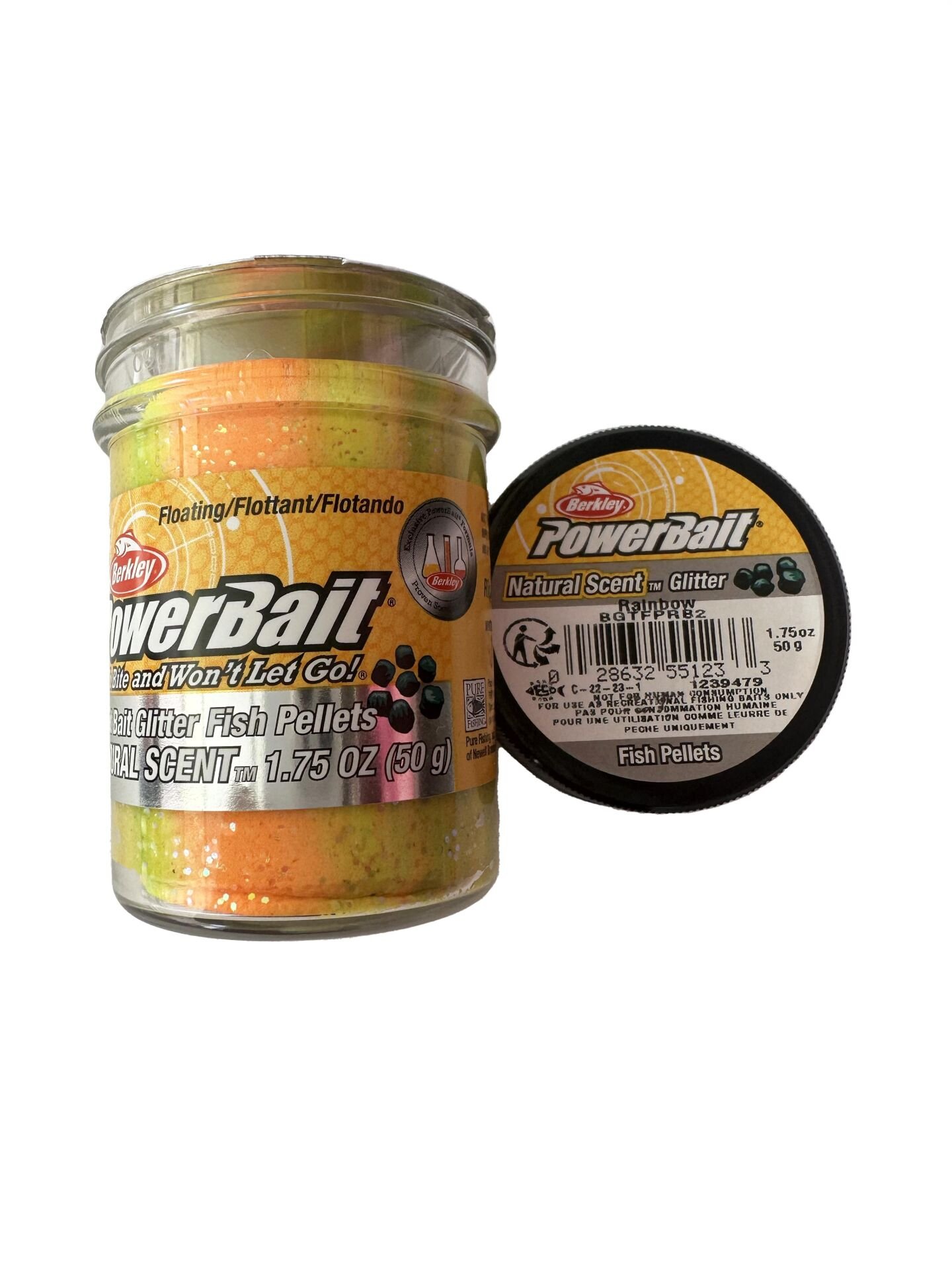 Berkley Power Bait Natural Scent GlitterFish PelletsRainbow