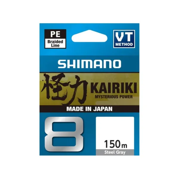 Shimano Kairiki 8x 150 mt Steel Gray (Gri) Örgü İp Misina 0.10 MM