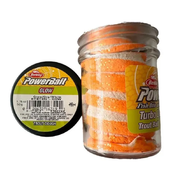 Berkley Power Bait Turbo Dough Glow Turuncu Beyaz Hamur