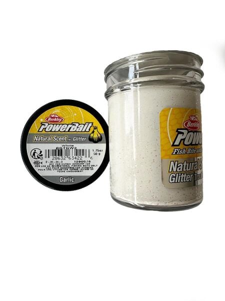 Berkley Power Bait Garlic Natural Scent GlitterWhite