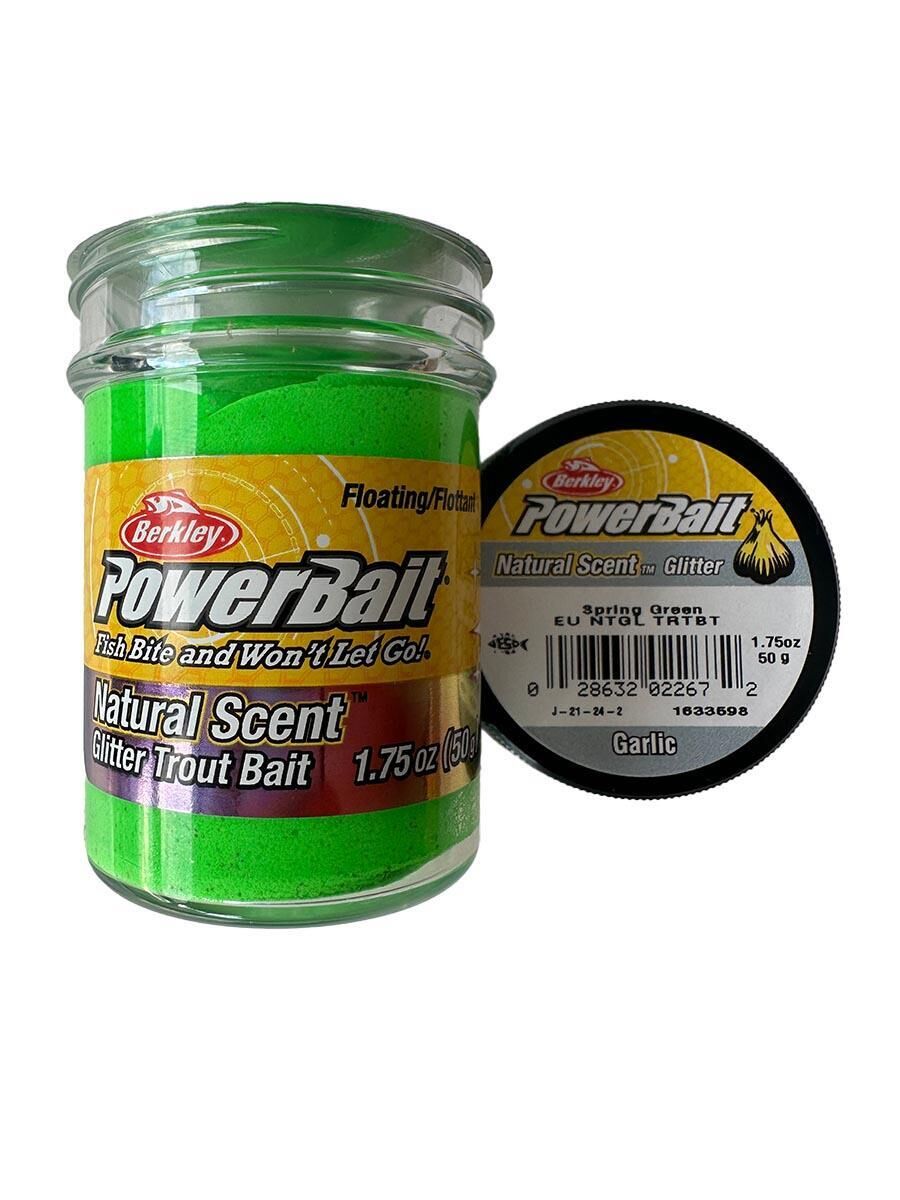 Berkley Power Bait Natural Scent Glitter – Spring Green Garlic Sarımsaklı Yeşil Hamur