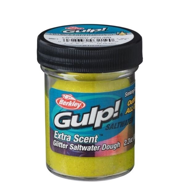 Berkley Gulp PowerBait Saltwater Sinking Hamur FISHOIL-YELLOW SILVER SARI