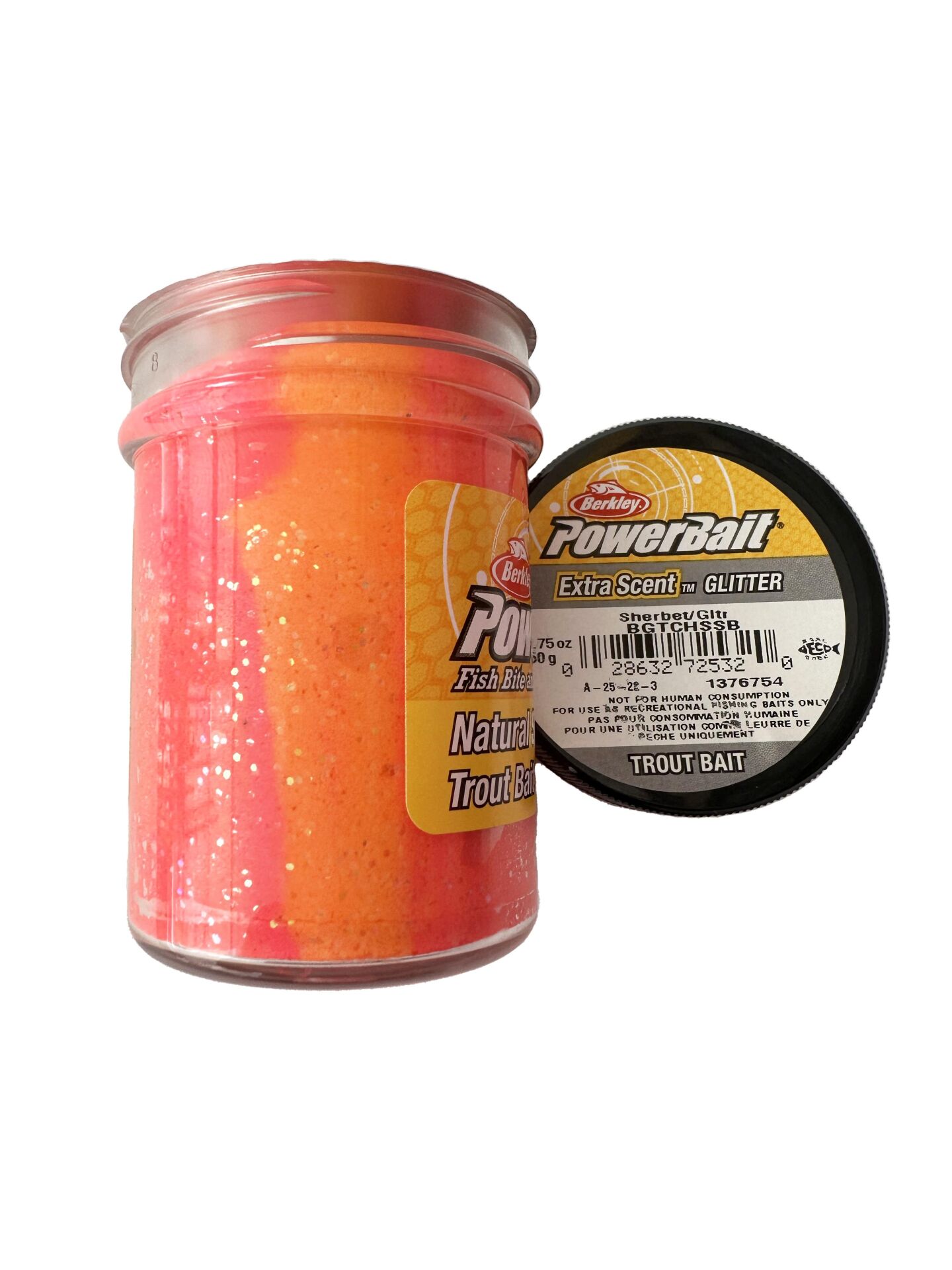 Berkley Power Bait Extra Scent Glitter - Sherbet/Gltr - Peynirli Turuncu Pembe Hamur