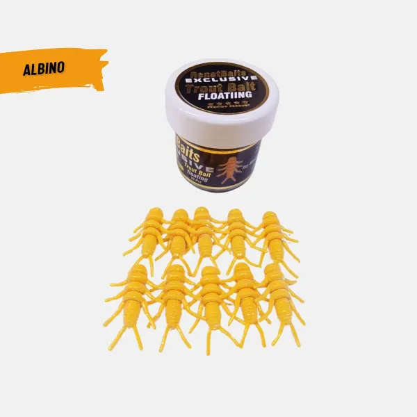 RenatBaits Peynir Kokulu Yüzen Silikon Taş Altı Böceği (10 Adet) Alabalık Yemi