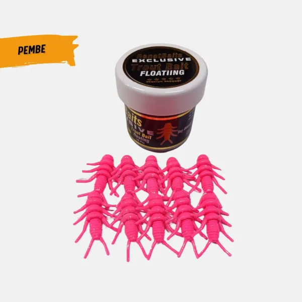 RenatBaits Peynir Kokulu Yüzen Silikon Taş Altı Böceği (10 Adet) Alabalık Yemi