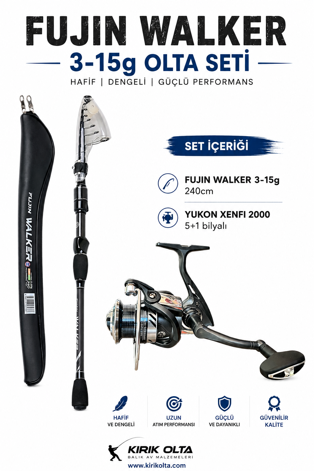Fujin Walker 3-15g 240cm Olta Seti