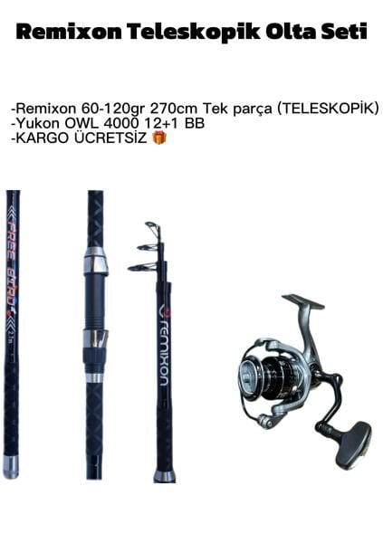 REMİXON 60-120gr 270cm TELESKOPİK OLTA SETİ