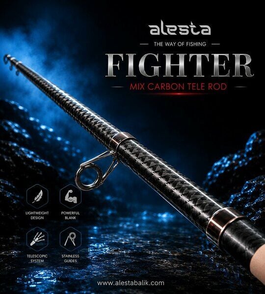 Alesta Fighter 350cm 50-100gr Mix Karbon Teleskopik Olta Kamışı