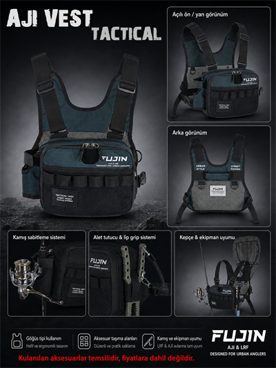 Fujin Tactical Vest Indigo Balıkçı Çantası