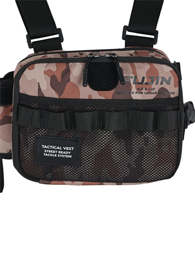 Fujin Tactical Vest Brown Camo Balıkçı Çantası