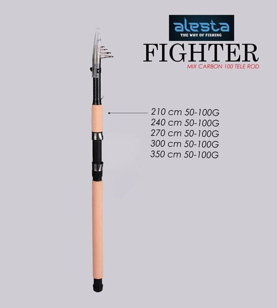 ALESTA FIGHTER 100 X5000 TELE 350 CM 50-100G MIX KARBON OLTA KAMIŞI