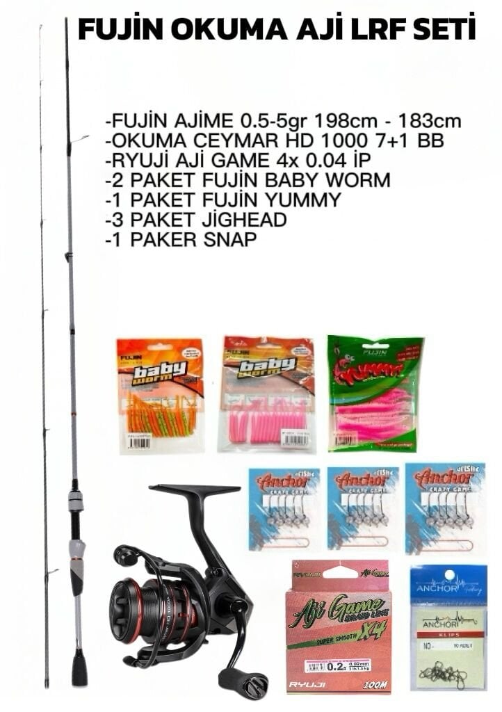 FUJİN - OKUMA AJİ LRF OLTA SETİ
